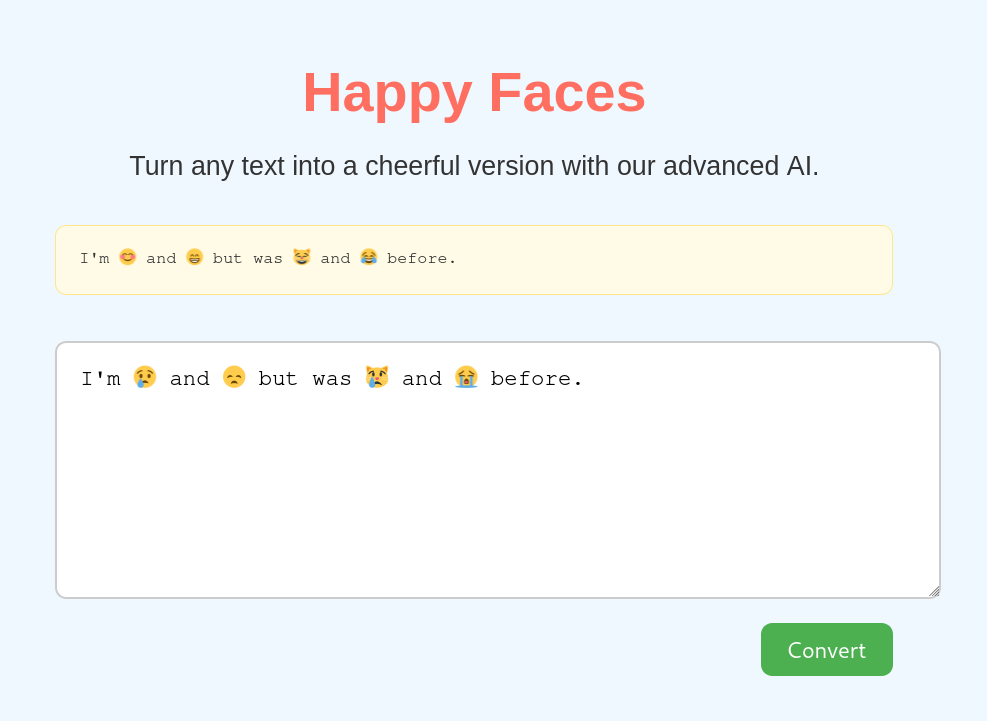 Happy Face - Index page